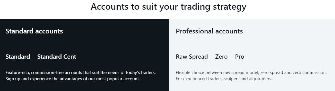 Exness Account Types Exness New Zealand Account Types
